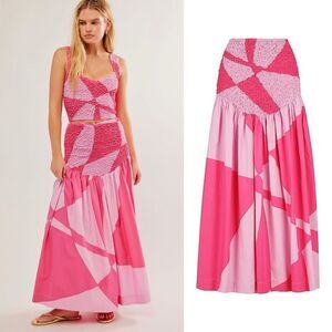 S/W/F Boutique MOTTLED MIDI SKIRT